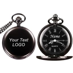 Customize Your LOGO Name Text 47MM Quartz Personalize Pocket Watch Vintage Bestman Groomsmen Wedding Gift Anniversary Presents