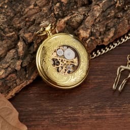 Retro classic mechanical pocket watch luminous petals hollowed out flip cover manual winding men women mechanical pocket watch