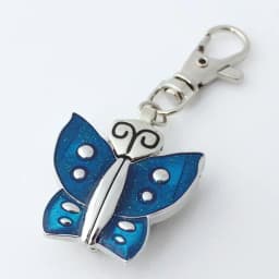 Butterfly Fashion Girl Pocket Pendant Keyring Watch with Chain Key Ring And Gift Bag - Clip-On Watch for Girls