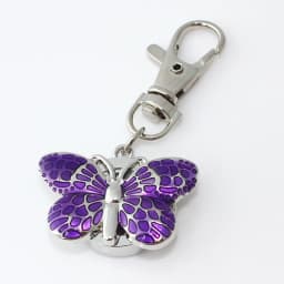 Butterfly Fashion Girl Pocket Pendant Keyring Watch with Chain Key Ring And Gift Bag - Clip-On Watch for Girls