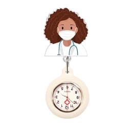 10 Colors Acrylic Black Nurse Retractable Nurse Doctor FOB Pocket Watches Alligator Clip Hang Medicine Clock Gift Watches