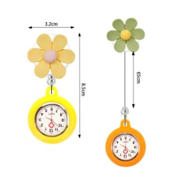 10 Colors Acrylic Black Nurse Retractable Nurse Doctor FOB Pocket Watches Alligator Clip Hang Medicine Clock Gift Watches