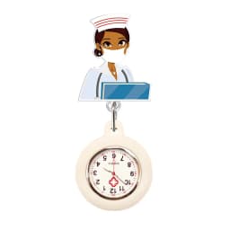 10 Colors Acrylic Black Nurse Retractable Nurse Doctor FOB Pocket Watches Alligator Clip Hang Medicine Clock Gift Watches