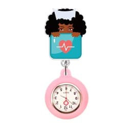 10 Colors Acrylic Black Nurse Retractable Nurse Doctor FOB Pocket Watches Alligator Clip Hang Medicine Clock Gift Watches