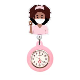 10 Colors Acrylic Black Nurse Retractable Nurse Doctor FOB Pocket Watches Alligator Clip Hang Medicine Clock Gift Watches