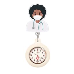 10 Colors Acrylic Black Nurse Retractable Nurse Doctor FOB Pocket Watches Alligator Clip Hang Medicine Clock Gift Watches