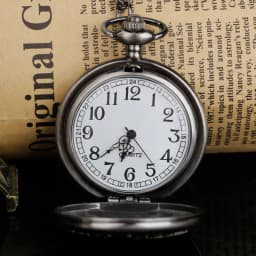 reloj de bolsillo Vintage Gold Star Sunflower Display Quartz Pocket Watch Necklace Chain Three Interlocking Fob Watch Gifts