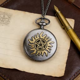 reloj de bolsillo Vintage Gold Star Sunflower Display Quartz Pocket Watch Necklace Chain Three Interlocking Fob Watch Gifts