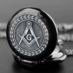 Free and Accepted Masons Glass Dome Pocket Watch with Chain Fashion Necklace Pendant Chain Jewelry Gifts Men Women Clock