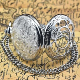 Retro Charm Neutral Fashion Hollow Flower Roman Literal Quartz Steampunk Pocket Watch Men's and Women's Necklace Pendant Gift