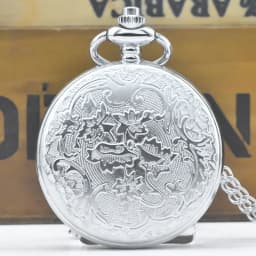 Retro Charm Neutral Fashion Hollow Flower Roman Literal Quartz Steampunk Pocket Watch Men's and Women's Necklace Pendant Gift