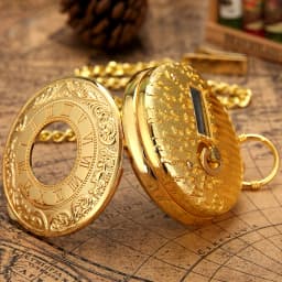 Musical Pocket Watch Roman Numerals Display Quartz Pendant Melody Castle in The Sky Music Pocket Clock Creative Timepiece Gifts
