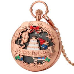 Happy Birthday Melody Musical Quartz Pocket Watch Silver/Gold/Rose Gold Music Pendant Pocket Timepiece Gifts Men Women Kids