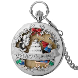 Happy Birthday Melody Musical Quartz Pocket Watch Silver/Gold/Rose Gold Music Pendant Pocket Timepiece Gifts Men Women Kids