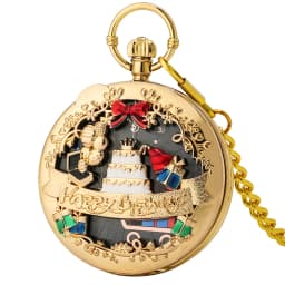 Happy Birthday Melody Musical Quartz Pocket Watch Silver/Gold/Rose Gold Music Pendant Pocket Timepiece Gifts Men Women Kids