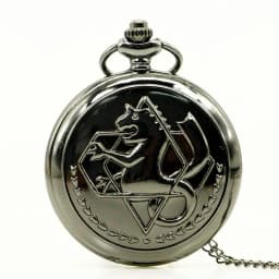 10pcs/lot Wholesale Hot Vintage Full Metal Alchemist Pocket Watch with Chain Anime Cosplay Girl Boy Pendant Clock Men Women Gift