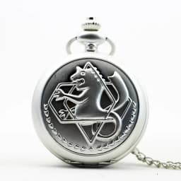 10pcs/lot Wholesale Hot Vintage Full Metal Alchemist Pocket Watch with Chain Anime Cosplay Girl Boy Pendant Clock Men Women Gift