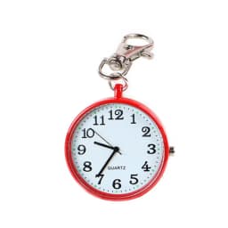 Fashion Unisex Round Dial Quartz Analog Nurse Medical Keychain Pocket Watch