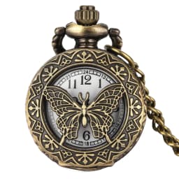 Small Size Animal Themed Vintage Pendant Necklace Pocket Watch Gift Unisex Quartz Analog Retro Exqusite Pocket Clock With Chain