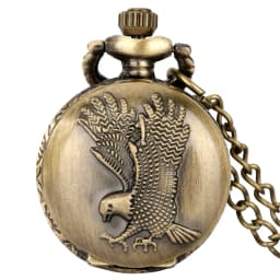 Small Size Animal Themed Vintage Pendant Necklace Pocket Watch Gift Unisex Quartz Analog Retro Exqusite Pocket Clock With Chain
