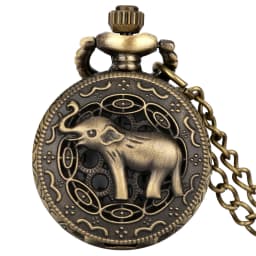 Small Size Animal Themed Vintage Pendant Necklace Pocket Watch Gift Unisex Quartz Analog Retro Exqusite Pocket Clock With Chain