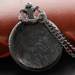 New Black Hero Theme Quartz Pocket Watch Vintage Steampunk Necklace Roman Digital Dial Universal for Men and Women Xh3012