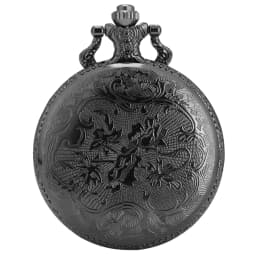 Top Fashion Super "S" Steampunk Quartz Pocket Watch with Blue Dial FOB Chain Bronze Antique FOB Watch Super Gifts for Men Women