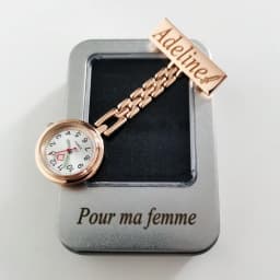 Personalized Customized Your Name LOGO High Quality Metal Lapel Pin Brooch Doctor Watch Pocket Fob Chest Nurse Watch