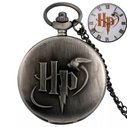 Retro Vintage Black/Gray Design Watch Quartz Pocket Watch Necklace FOB Chain Pendant Pocket Watch Clock Gifts for Men Women