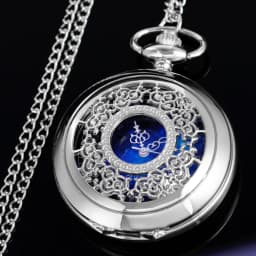 Pocket Watch Hollow Blue Starry Sky Dial Roman Numerals Quartz Pocket Watches with Necklace Christmas Birthday Gifts