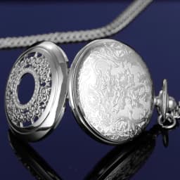Pocket Watch Hollow Blue Starry Sky Dial Roman Numerals Quartz Pocket Watches with Necklace Christmas Birthday Gifts