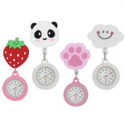 Creative Design Nurse Doctor Students Cute Animals Cloud Office Badge Reel Retractable Digital FOB Pocket Watches Clock Gift