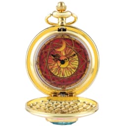 Luxury Gold Heart-shaped Gem Quartz Pocket Watch with Cardcaptor Sakura Accessory Pendant Necklace Chain Steampunk Women Gifts