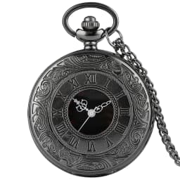 Retro Bronze Hollow Flip Quartz Pocket Watch Roman Numerals Gold Dial Watch Fashionable and Nice Chain Pendant Necklace Gifts