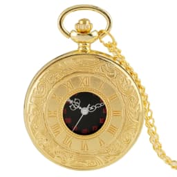 Retro Bronze Hollow Flip Quartz Pocket Watch Roman Numerals Gold Dial Watch Fashionable and Nice Chain Pendant Necklace Gifts