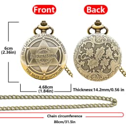 Vintage Bronze Steampunk 1903 Automobile Industry Memorial Quartz Pocket Watch Necklace Pendant Clock Chain Men Women Chain Gift