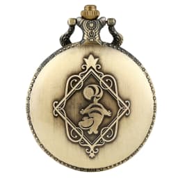 Retro Bronze Dream Women Watch Rabbit Poker Carousel Accessory Quartz Pocket Watch Chain Necklace Pendant for Girl Women