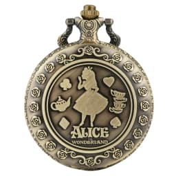 Retro Bronze Dream Women Watch Rabbit Poker Carousel Accessory Quartz Pocket Watch Chain Necklace Pendant for Girl Women