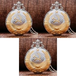 Vintage Soviet Sickle Hammer Communist Style Quartz Pocket Watch For Men And Women Vintage Bronze Pendant Best Gift