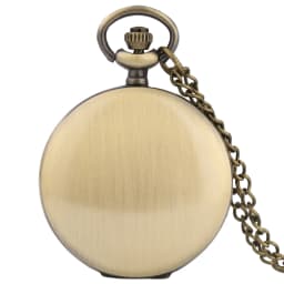 Vintage Sailplane Pattern Bronze Quartz Pendant Fob Pocket Watch With Necklace Chain Gift For Men Women