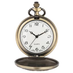 Vintage Sailplane Pattern Bronze Quartz Pendant Fob Pocket Watch With Necklace Chain Gift For Men Women