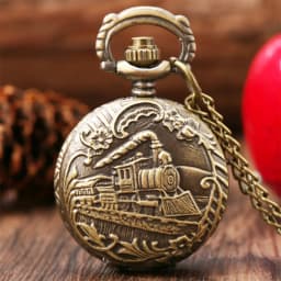 Lovely Mini Necklace Pocket Watch Quartz Arabic Numerals Dial Pendant Chain Antique Tiny Clock Gifts for Kids Women