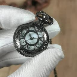 Lovely Mini Necklace Pocket Watch Quartz Arabic Numerals Dial Pendant Chain Antique Tiny Clock Gifts for Kids Women
