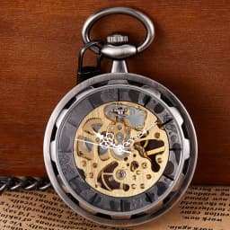 Copper Steampunk Vintage Pocket Watch Necklace Pendant Hollow pocket fob watches Men Women Hollow Gear relojes de bolsillo