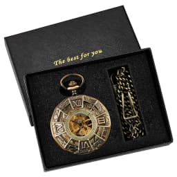 Delicate Antiques Retro Pocket Watches Mechanical For Men Women Roman Numerals Case Mechanical Pockets Fob Watch Gift