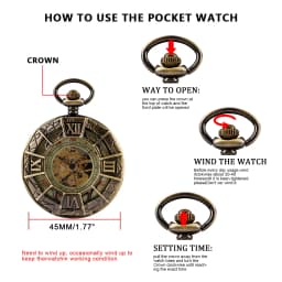 Delicate Antiques Retro Pocket Watches Mechanical For Men Women Roman Numerals Case Mechanical Pockets Fob Watch Gift