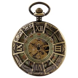 Delicate Antiques Retro Pocket Watches Mechanical For Men Women Roman Numerals Case Mechanical Pockets Fob Watch Gift