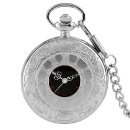 Antique Retro Roman Numeral Display Quartz Pocket Watch Fashion Silver Gold Necklace Pendant Clock Christmas Gifts for Men Women