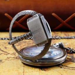 Famous Movie Pattern Carved Roman Numerals Quartz Pocket Watch Necklace Pendant Gifts For Man with Fob Chain