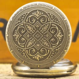 Retro Bronze Steampunk Flip-Top Male And Female Student Gift Quartz Necklace Commemorative Pocket Watch